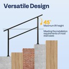 Set Of 2 Handrails For Outdoor 4 Steps Wrought Iron Railing For Porch Deck