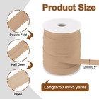 55 Yards Double Fold Satin Bias Tape 1 2 Inch Bias Binding Tape  Khaki