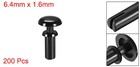 Push Clip Rivet 3mm X 6 6mm Pcb Circuit Panel Nylon Fastener Black 200 Pcs