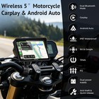 5  Motorcycle Carplay Screen W  Tpms  Gps  Dual Bluetooth  Voice Control  Ip67
