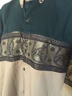 Long Sleeve Bronco Western Rodeo Shirt Xl Brown And Green 