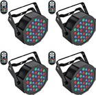 4pcs 36 Led Rgb Stage Lighting Par Light Dmx Beam Party Dj Disco Light W  Stand