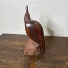 Hand Carved Ironwood Quail Pheasant Sculpture Vintage 7 1 2    Solid Wood