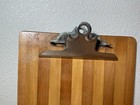Vintage Globe Wernicke Co  Butcher Block Solid Wood Clipboard