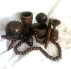 African Voodoo Altar Set  Hand Carved Voodoo Kit  