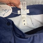 New Greg Norman Women   s Golf Pants Size 10 Blue Geometric Stretch Cropped Ankle
