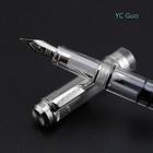 2018 Wing Sung 698 Transparent Demonstrator Piston Fountain Pen Medium Nib  