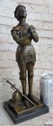 Vintage French Antique-style Solid Bronze Statue Of Joan Of Arc   mercie  Sale
