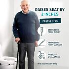 Toilet Seat Riser For Seniors - Adds 2 Inches  Universal Fit -firm Raised Toilet