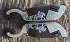 Western Spurs - Brown Iron And Silver - Team Roping Motif - Mens