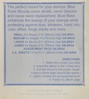 Blue Rose Black Background Stamp Mounts   large  57mm X 8 5   4 Strips  r16-05 