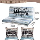 Bbset 6pcs Rv Dinette Cushion Covers Stretch One-size-fits-most Blue Wooden