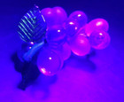 Antique Hand Blown Glass Grape Cluster Leaf Wired - Beautiful - 3 5 