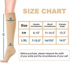 20-30mmhg Zipper Compression Socks Open Toe Support Stockings For Varicose Veins