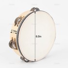 Auear  Double Row Jingles Handheld Tambourine Creative 8  