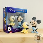 Disney Mickey Mouse Pluto Flocked Figures 2-pack 2 5    Figurine Set New In Box