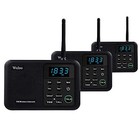 Wuloo Wireless Intercoms 1 Mile 22 Channel 3 Stations Black