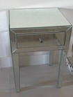 Hollywood Regency Style Restoration Hardware Mirrored Side Table