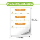 White Printer Paper 8 5  X 11  20 Lb 10 Reams 5000 Sheets 96 Brightness Matte