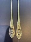 Rose Point  By Wallace Sterling Silver Iced Tea Spoon 7 1 4  Heirloom Silverware