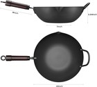 Wok  13 Inch Carbon Steel Woks   Stir-fry Pans Nonstick  13 Inch  Black