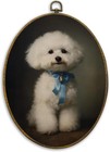 Vintage Bichon Oval Wall Art Decor  Bichon Dog Gifts For Women Wall Hanging D   