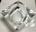 Heavy Square Glass Cigar Ashtray 4 5    X 4 5   1 8 Lbs  850 Gr 1 5    Thick