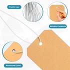 100 Pack Manila Shipping Tags With Elastic String Blank Labeling Tags Kraft
