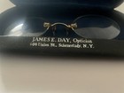 Vintage Shur-on Gold Filled Pince-nez Glasses W  Optician Case Schenectady Ny