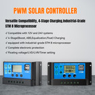 30a Solar Panel Battery Charge Controller 12v 24v Lcd Regulator Auto Dual Usb Us