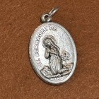 Vintage St  Bernadette Medal Made In Italy   Our Lady Of Lourdes Catholic