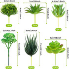Green Succulent Plants  6pcs Mini Fake Succulents Plants For Diy Crafting Home F
