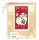 Cavallini   Co  Christmas Santa Vintage Style Cotton Tea Towel