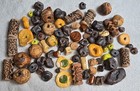 Vintage 1960 70   s Lot Of Beautiful Macram   Ceramic Pottery Beads Handmade Glazed