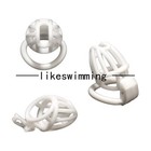New Chastity Cage Male Anti-cheating White Breathable Device With 4 Rings Lock