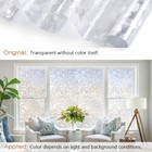 Rabbitgoo Privacy Stained Window Film 3d Pebble Static Cling Rainbow Sticker