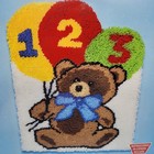 Vtg Natura Latch Hook Kit Balloon Bear No  R036 Size 20in X 27in new   Sealed