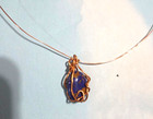 Copper Necklace Earring Set Handmade Glass 22 
