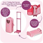 Badger Basket 3-in-1 Doll Carrier With Rocking Bed - Pink Polka Dot