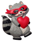 Hallmark Pin Valentines Vintage Raccoon Mask Heart 1994 Brooch 2 50 New