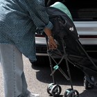 Baby Stroller Buggy Walking Shopping Fold Downward W  Pop-out Sun Visor Storage