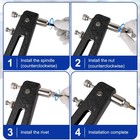 Yingkesi 430pcs Rivet Nut Tool Kit  Metric Rivnuts Kit M8 m6 m5 m4 m3