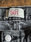 Levi s 501 Jeans Mens W36 L34 Faded Black Gray Button Fly Straight Leg Vintage 
