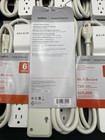 Lot Of 10 Belkin Be106000-06 White 6-outlet Power Strip Surge Protector 6ft Cord
