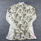 Arista Equestrian Sun Shirt Women Xs White Paisley Floral 1 4 Zip Mesh Vent