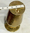 Vintage Hammered Brass Vase 12  Tall