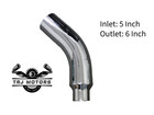 5  Inlet Diesel Exhaust Chrome Turndown Elbow Tip 23  Long - Various Outlets