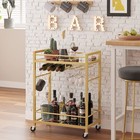Bar Cart  Serving Cart For Home  Drink Cart  Mobile Kitchen Shelf With Wine Rack