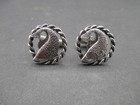 Vintage Hickok Salmon Fish Cufflinks Silver Tone Finish       A24