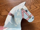 Vintage Handcrafted Rocking Horse Painted Wood Riding Toddler 1-3 Signed 25   x15   